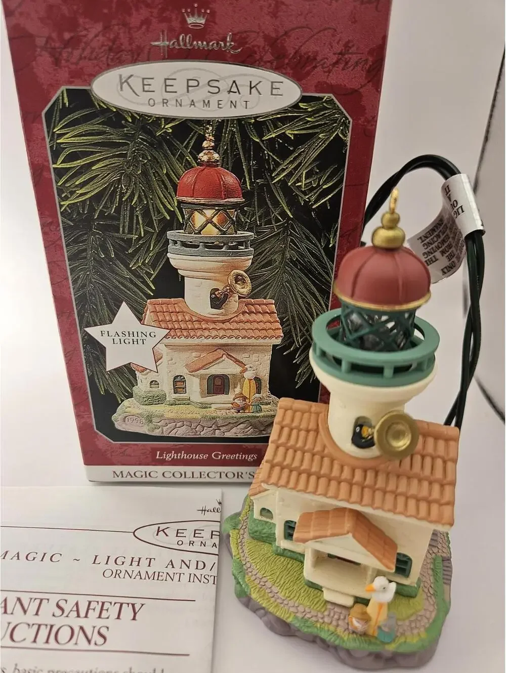Lot Of 4 Hallmark Keepsake Ornaments 3 Barbie & Kelly + 1 Lighthouse Greetings